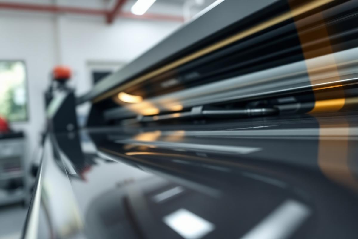 Großformatiger Digitaldruck für Folien und Beschriftung in der Werkstatt in Stein bei Kiel